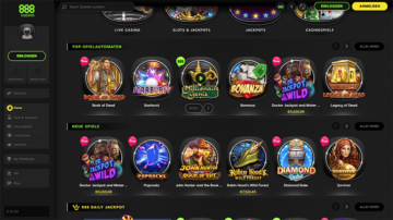 Plattform Screenshot des 888Casinos