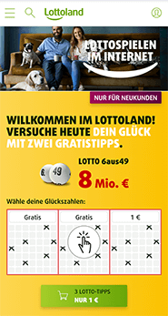 Screenshot der Lottoland App
