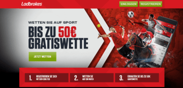 Ladbrokes vergibt bis zu 50€ in Gratiswetten