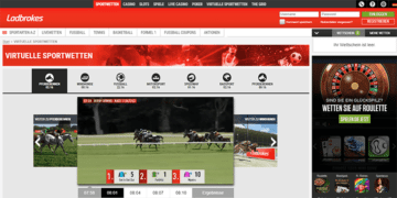 Screenshot der virtuelle Sportwetten bei Ladbrokes