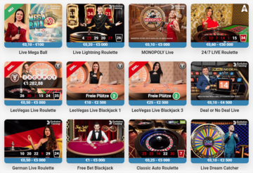Leo Vegas Live Casino Screenshot