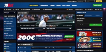 10Bet Webseite Screenshot neu