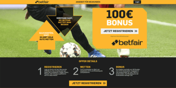 Sonderangebot bei Betfair