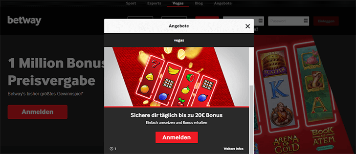 Betway Casino Bonusangebot neu_3