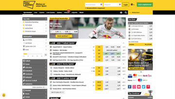 Interwetten Homepage Screenshot