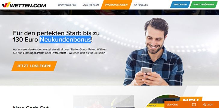 Wettencom Bonusangebot Screenshot