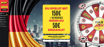 Rizk Casino Sonderangebot Screenshot