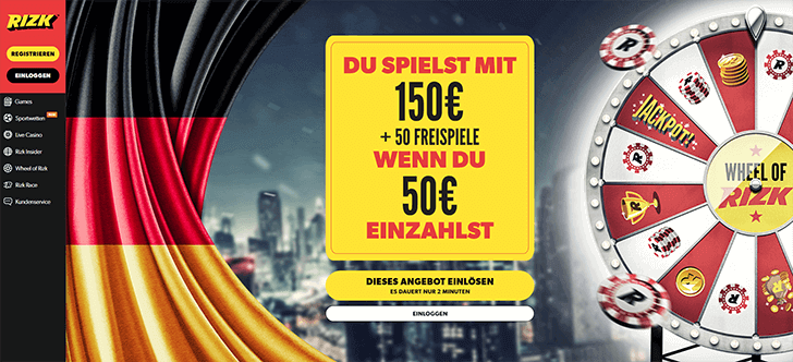 Rizk Casino Sonderangebot Screenshot