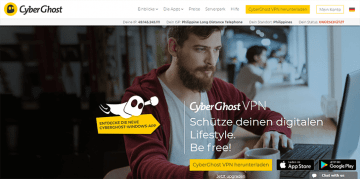 Cyberghost Startseite Screenshot