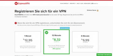 Preise der ExpressVPN Leistungen