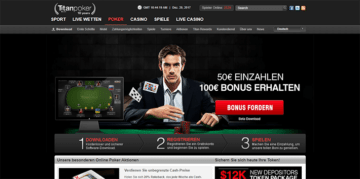 Die Startseite von TitanPoker