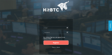 HitBTC Registrierungsformular Screenshot