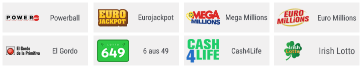 Vorhandene Multi Lotto Lotterien