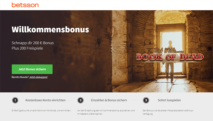 Betsson Casino Sonderaktion Screenshot