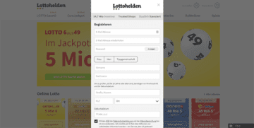Lottohelden Anmeldeformular