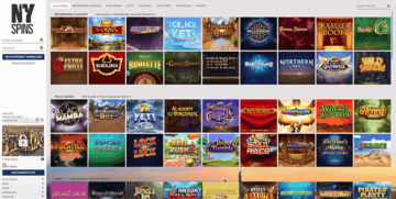 Nyspins Casino Plattform Screenshot