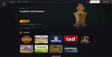 21 Casino Homepage Screenshot