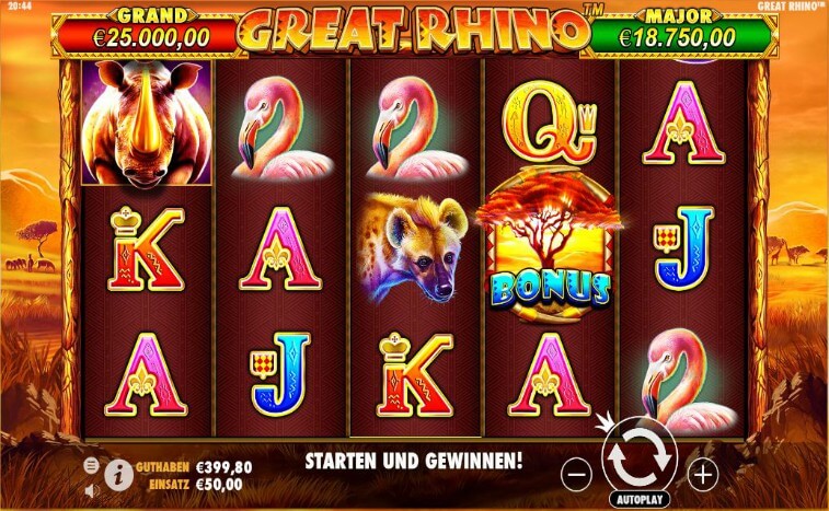 Das Great Rhino Slotspiel