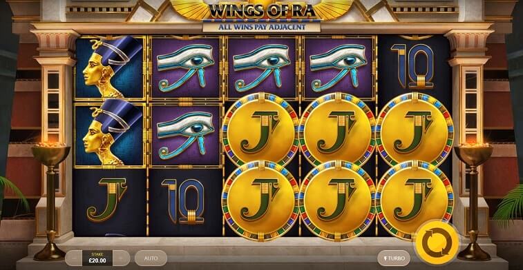 Wings of Ra Slotspiel Screenshot