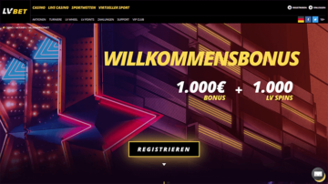 Promotionsangebot des LV Bet Casinos