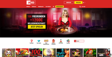 Bild der 14Red Casino Plattform