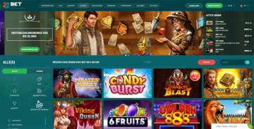 Screenshot der 22Bet Casino Plattform