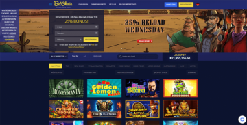 Webseite des Betchain Casinos_1