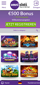 Die Omni Slots mobile Webseite_1