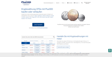 Bild der Plus500 Kryptowährungen Webseite_1