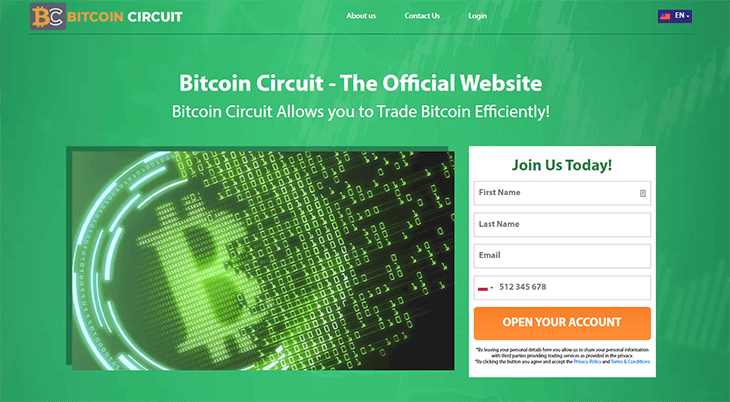 Mainpage Screenshot Bitcoin Circuit