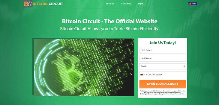 Mainpage Screenshot Bitcoin Circuit