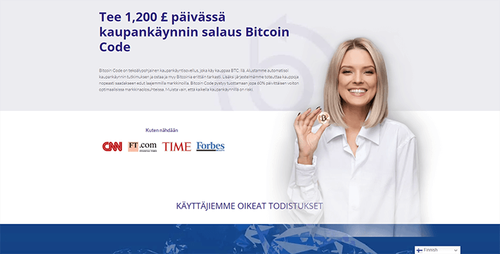 Mainpage Screenshot Bitcoin Code FI_2