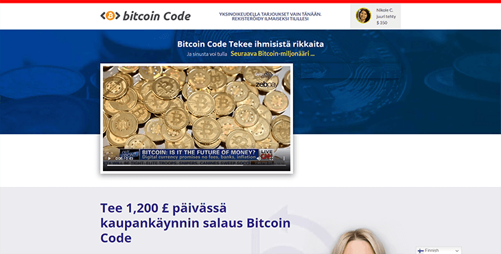 Mainpage Screenshot Bitcoin Code FI