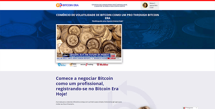 Mainpage Screenshot Bitcoin Era BR