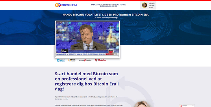 Mainpage Screenshot Bitcoin Era DK