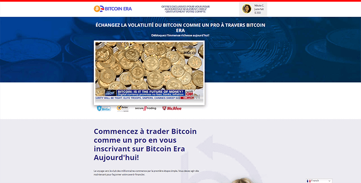 Mainpage Screenshot Bitcoin Era FR