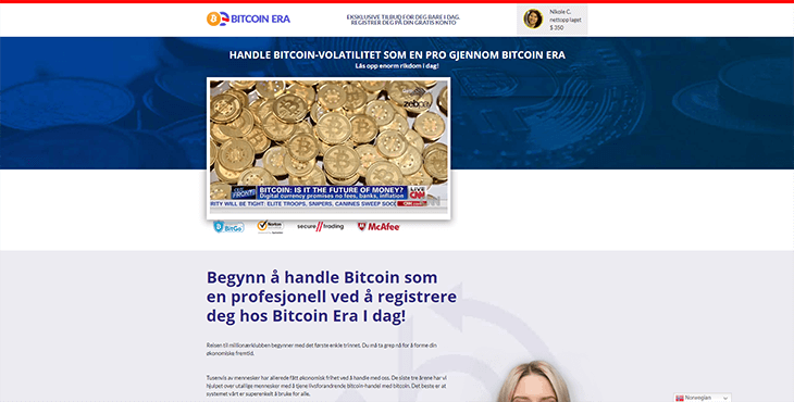 Mainpage Screenshot Bitcoin Era NO