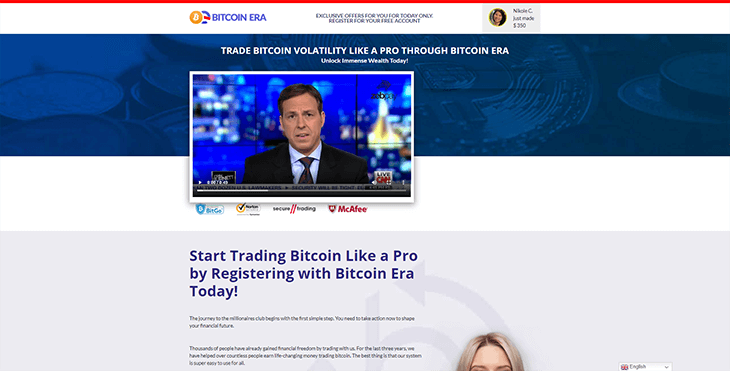 Mainpage Screenshot Bitcoin Era