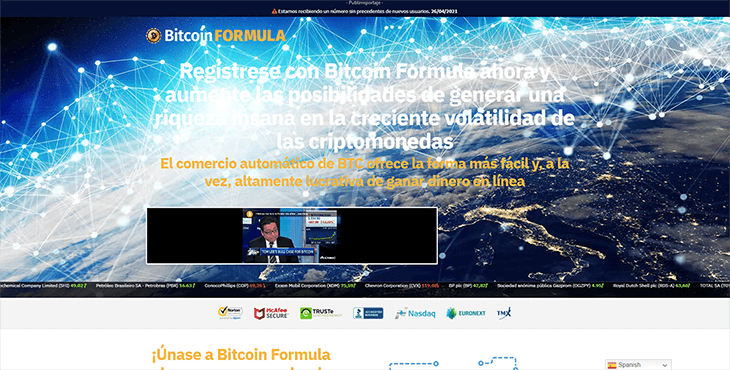 Mainpage Screenshot Bitcoin Formula ES