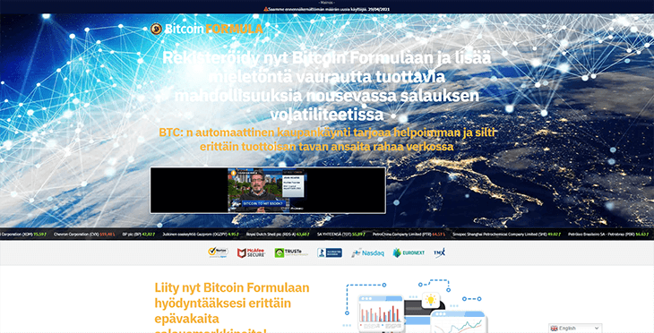 Mainpage Screenshot Bitcoin Formula FI