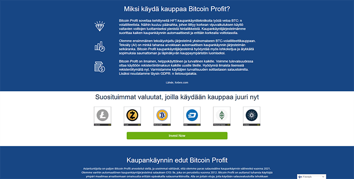 Mainpage Screenshot Bitcoin Profit FI_2