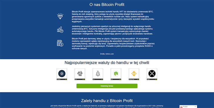 Mainpage Screenshot Bitcoin Profit PL_2