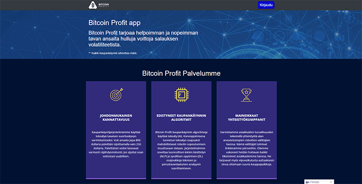 Mainpage Screenshot Bitcoin Profit FI