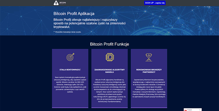 Mainpage Screenshot Bitcoin Profit PL