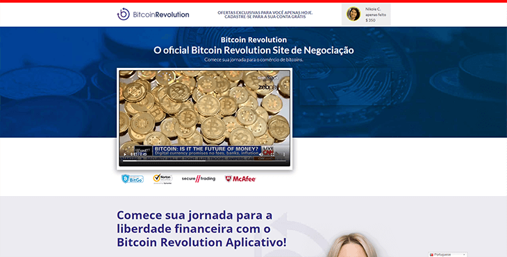 Mainpage Screenshot Bitcoin Revolution BR