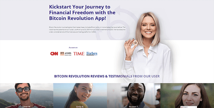 Mainpage Screenshot Bitcoin Revolution DE_2