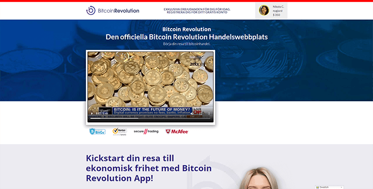 Mainpage Screenshot Bitcoin Revolution SE