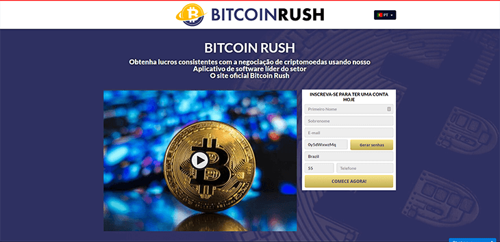 Mainpage Screenshot Bitcoin Rush BR
