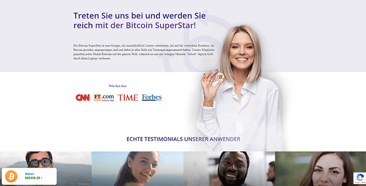 Mainpage Screenshot Bitcoin Superstar DE_2