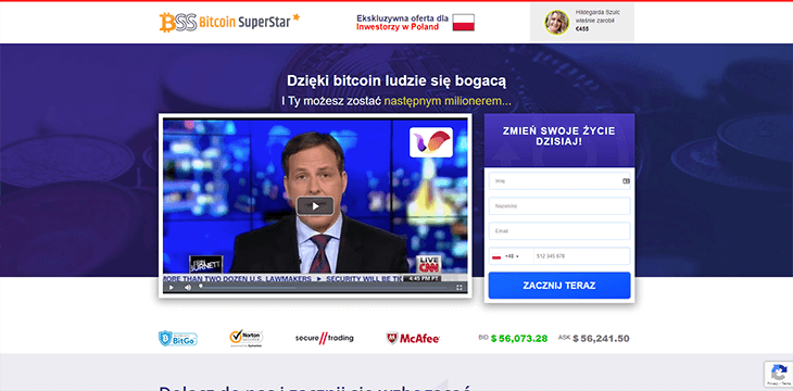 Mainpage Screenshot Bitcoin Superstar PL
